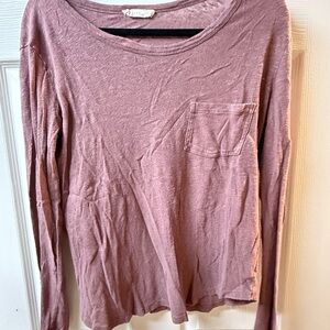 Lush Mauve Long Sleeve Top